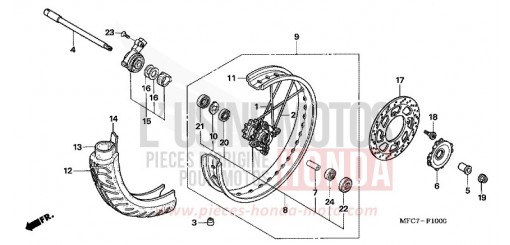 RUOTA ANTERIORE FMX6505 di 2005